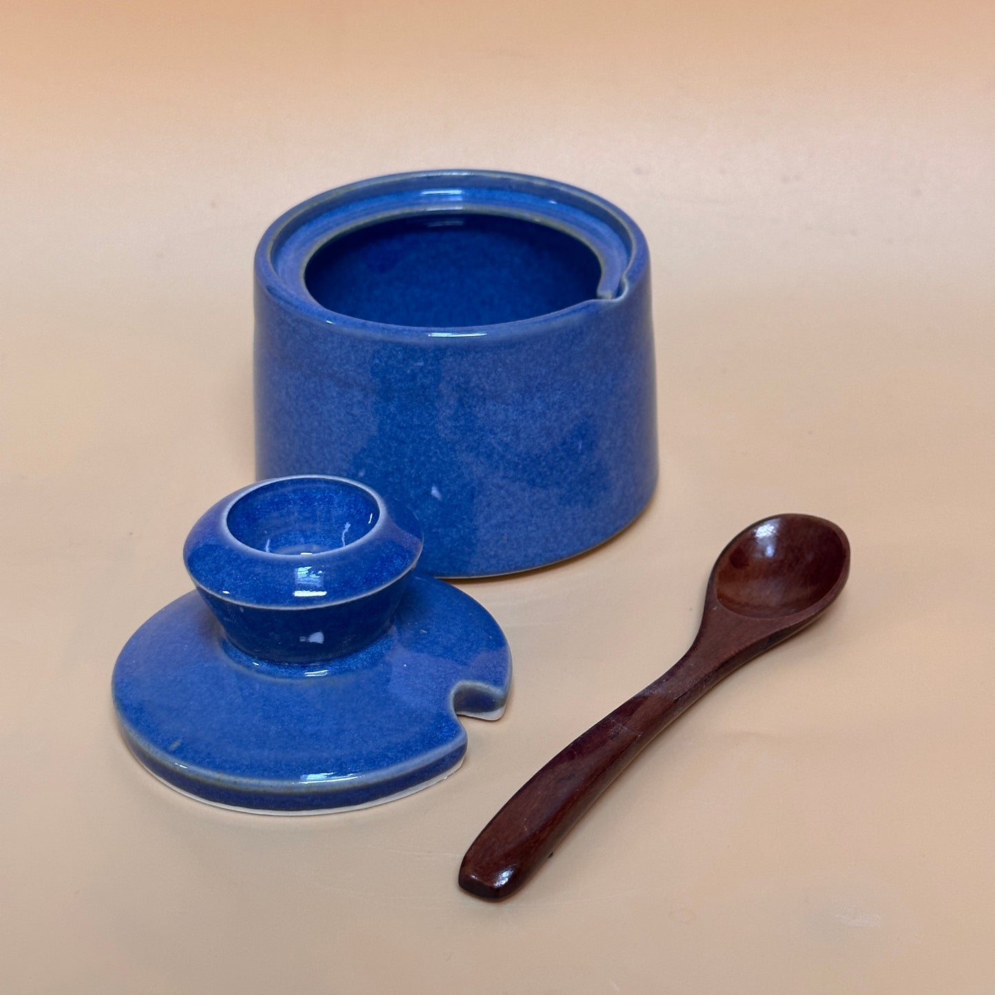 Lidded Cellar with spoon