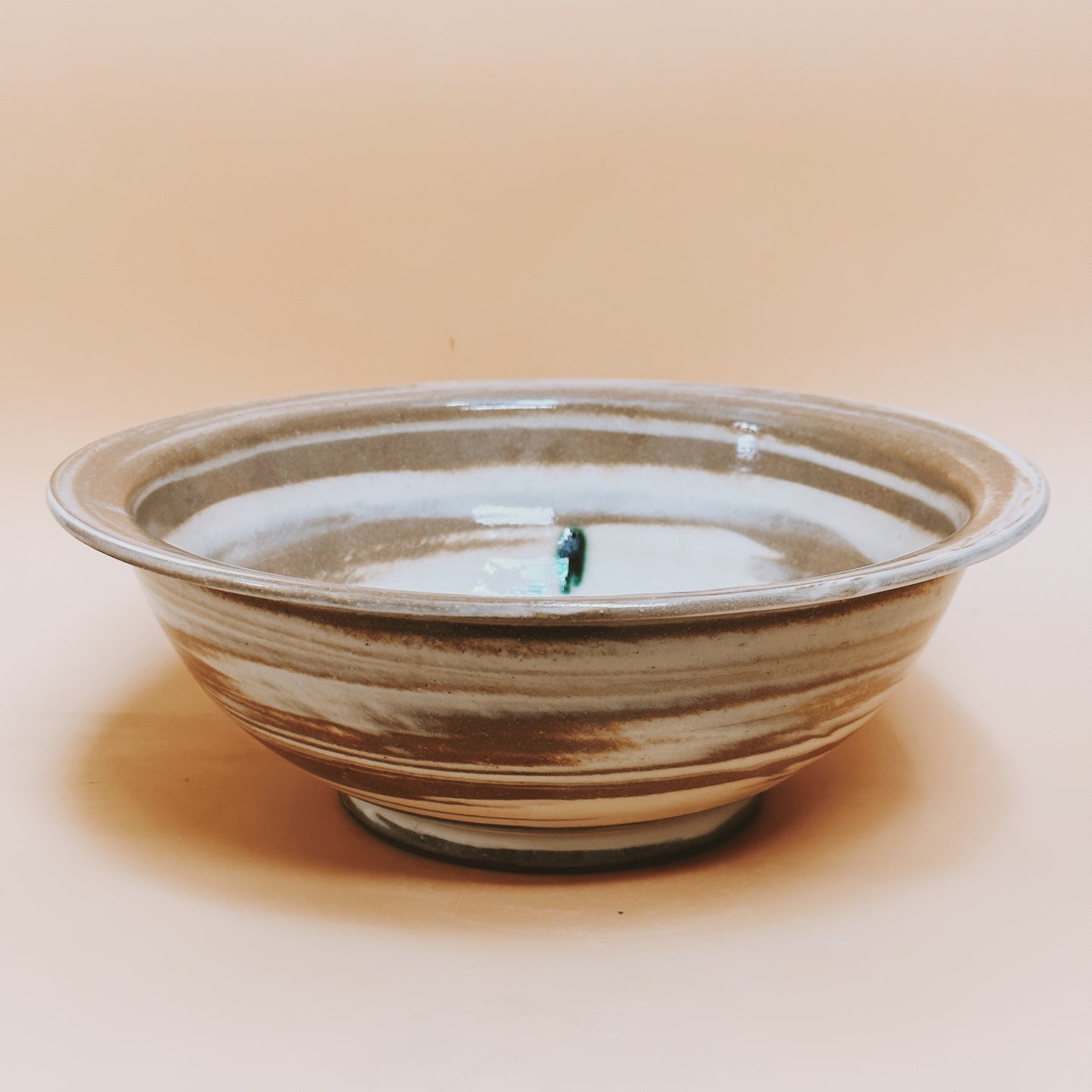 Marbled Stoneware Rimmed Bowl