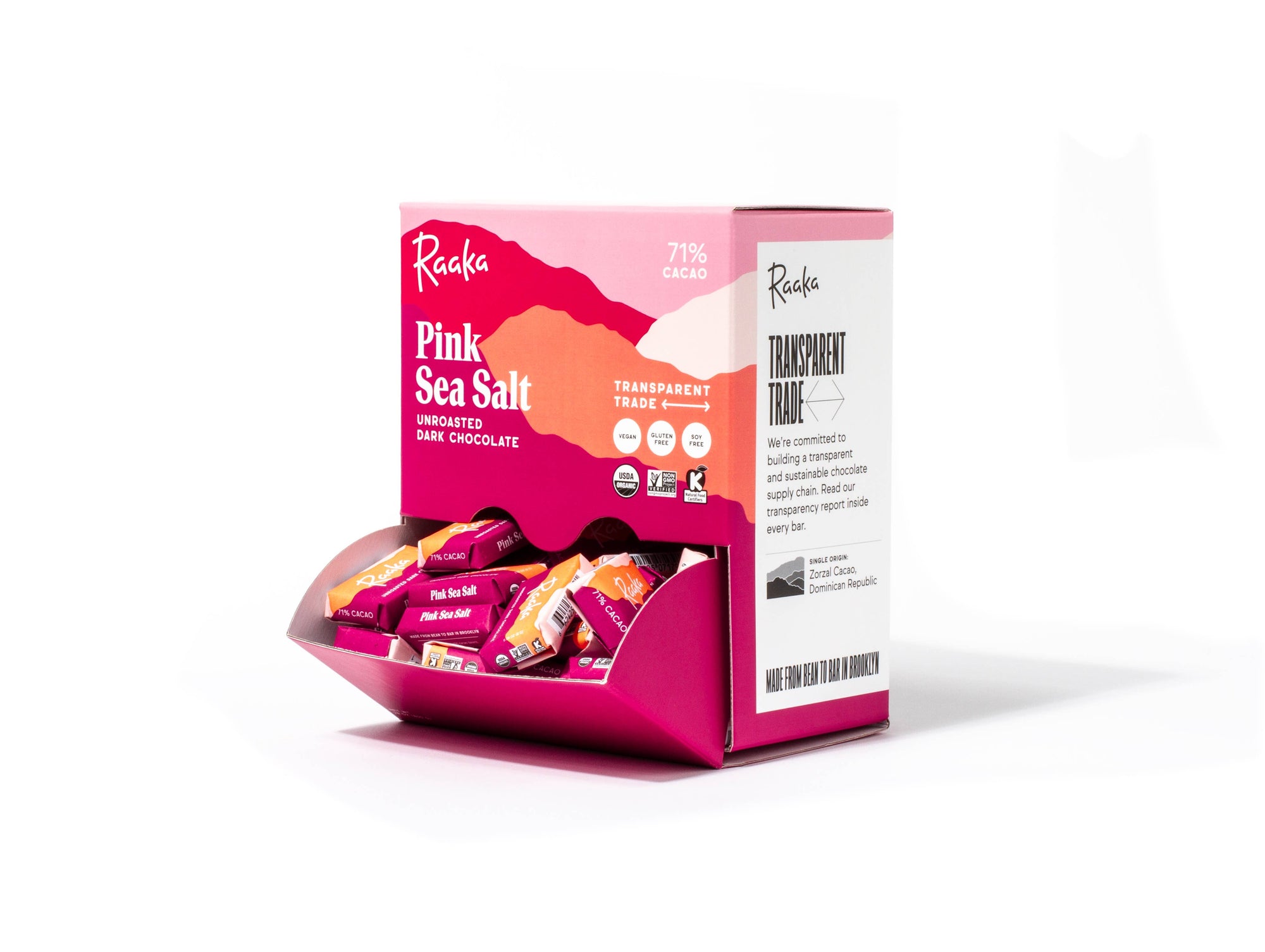 71% Pink Sea Salt Mini Chocolate Bars