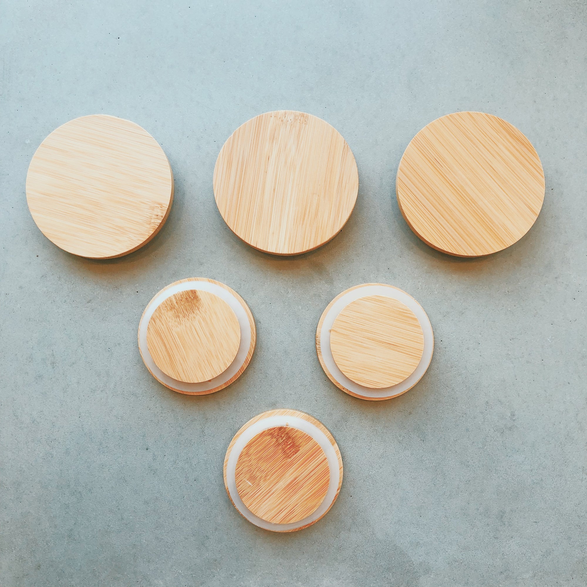 Replacement Bamboo Mason Jar Lids