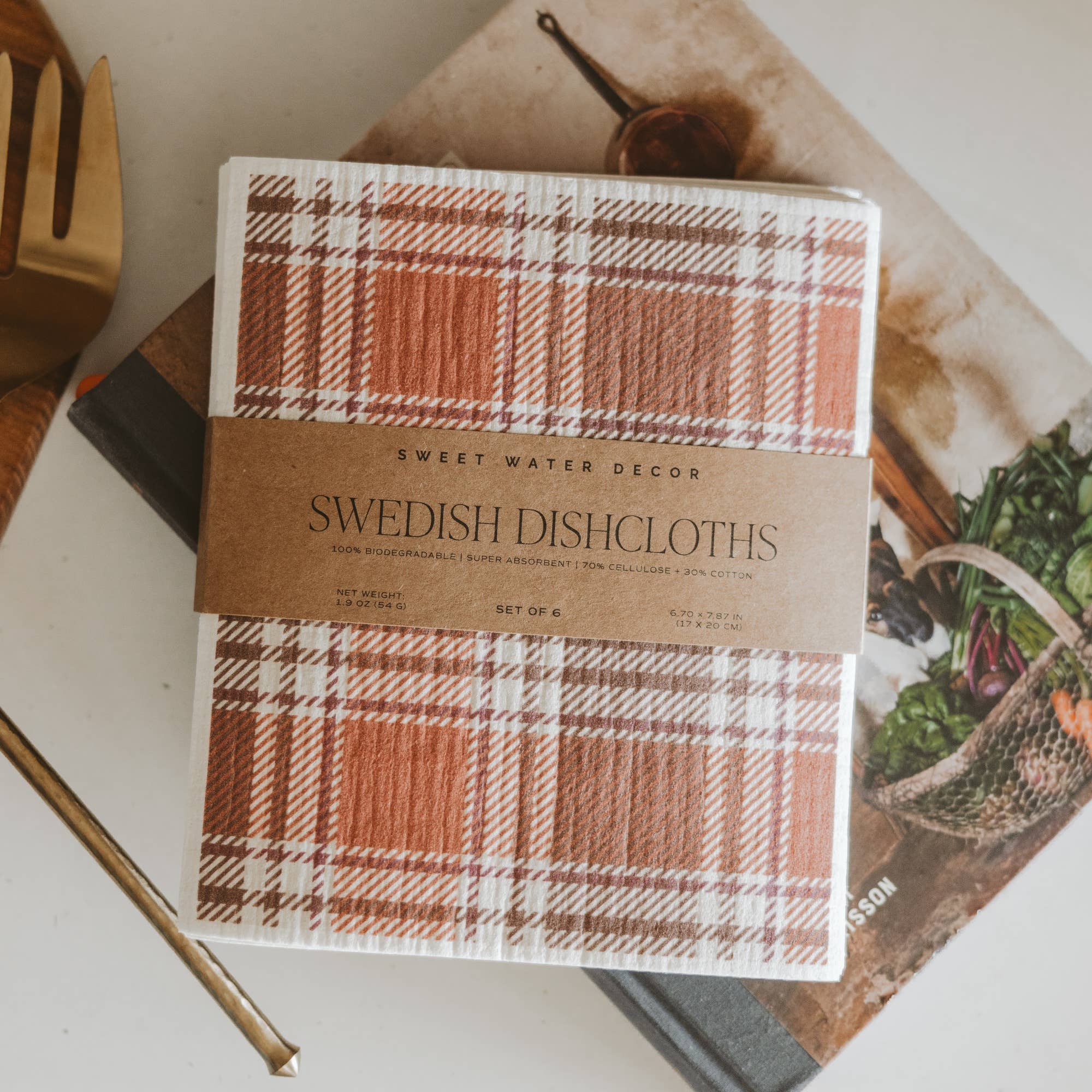 Sweet Water Decor - *NEW* Fall Pattern Swedish Dishcloths, Set of 6 - Fall Decor