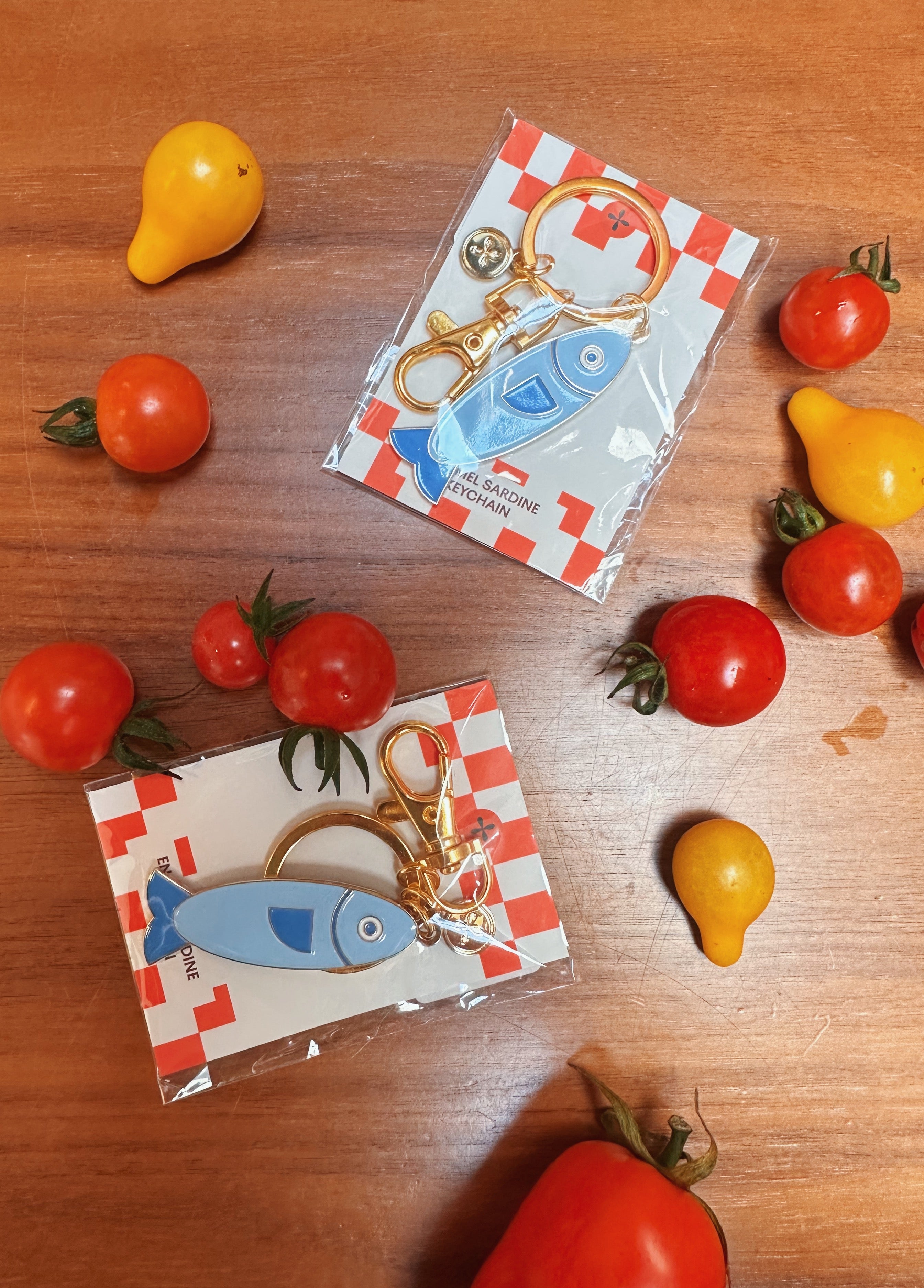 Enamel Sardines Keychain