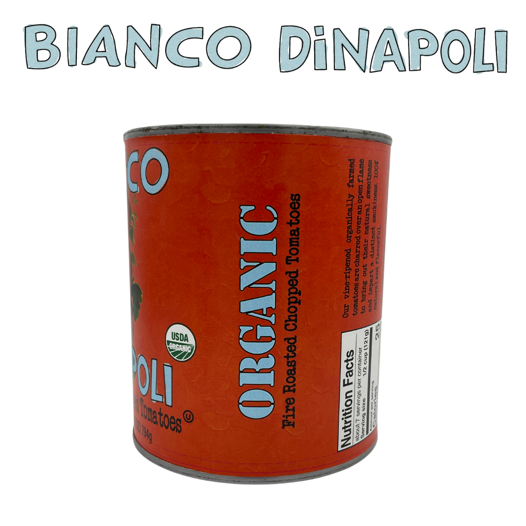 Bianco DiNapoli 28oz Organic Fire Roasted Chopped tom (6 ct)