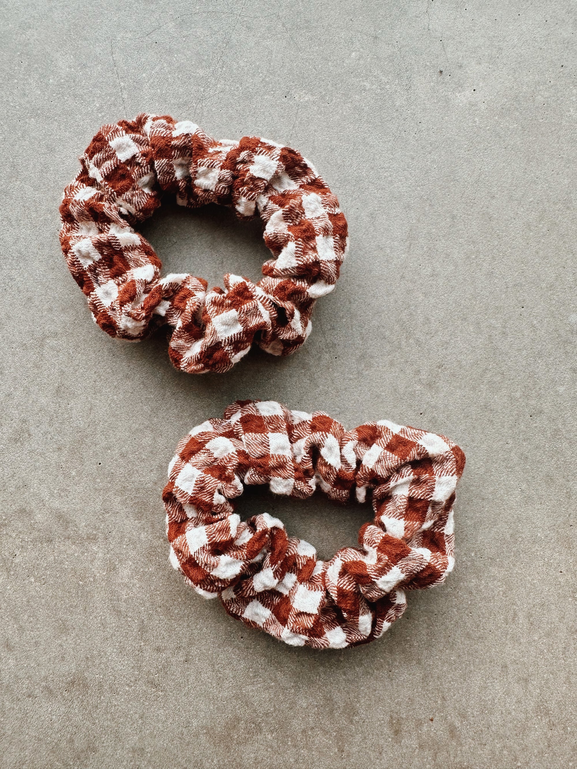 Gingham scrunchie