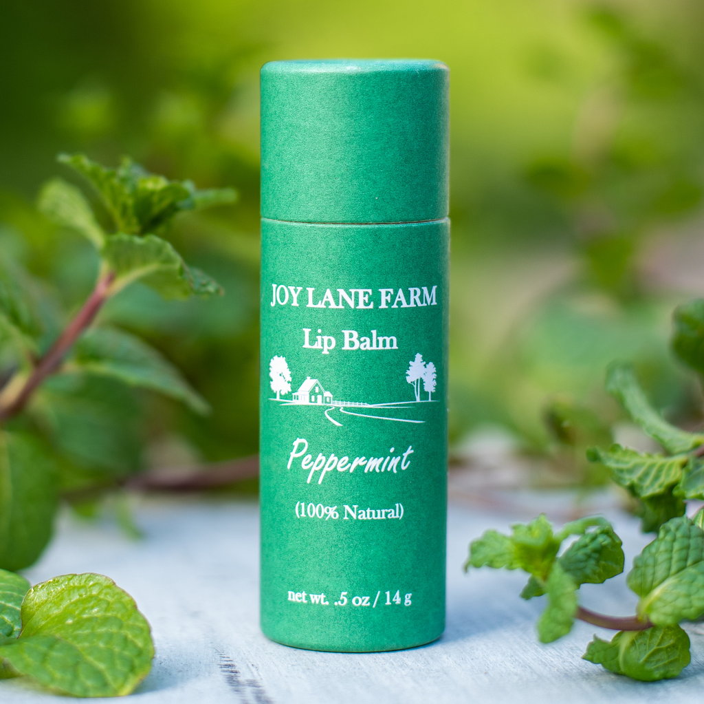 Joy Lane Farm - Peppermint - Cardboard Lip Balm, Ecofriendly Natural