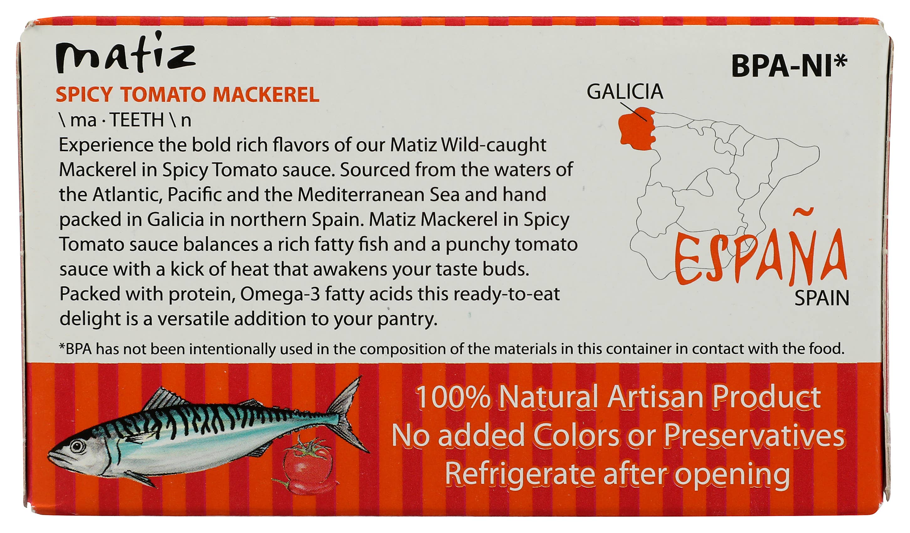 Matiz - Matiz Spicy Tomato Mackerel - 3 oz tin