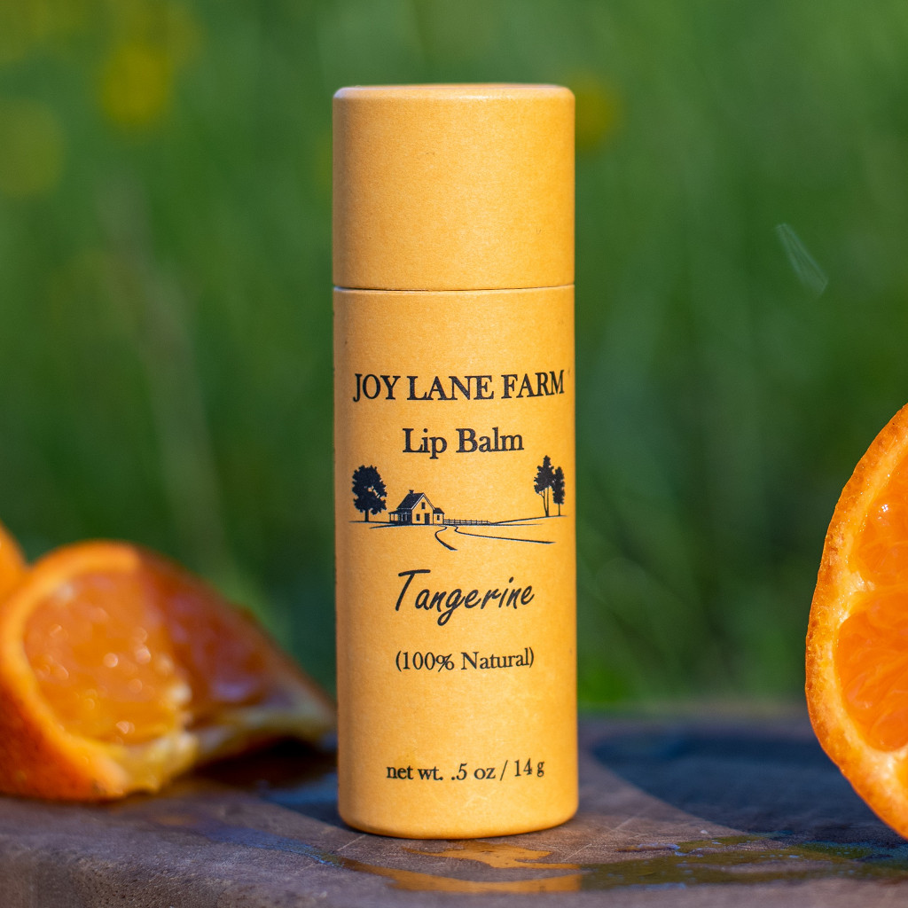 Joy Lane Farm - Tangerine - Cardboard Lip Balm, Ecofriendly Natural