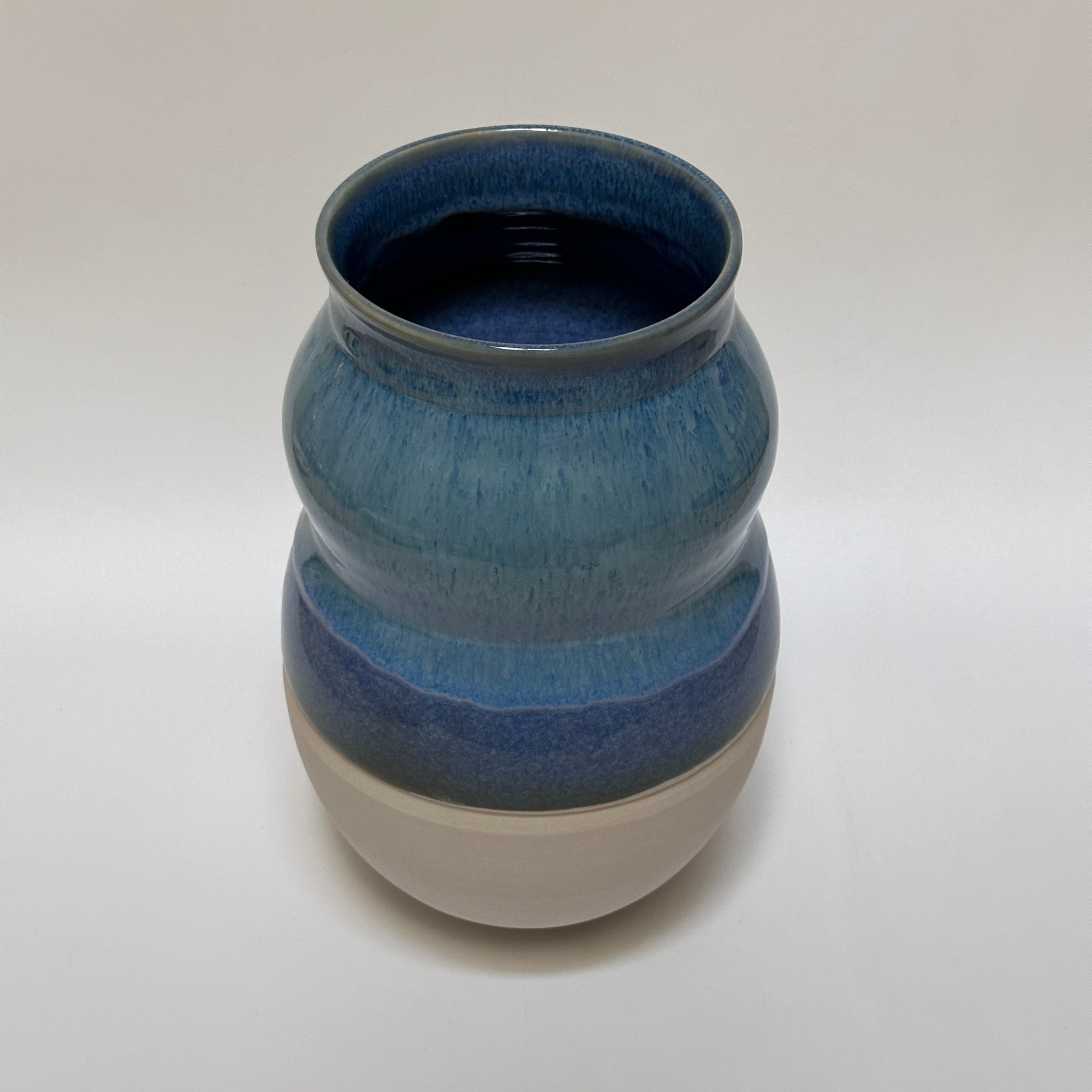 Wavy Blue Vase