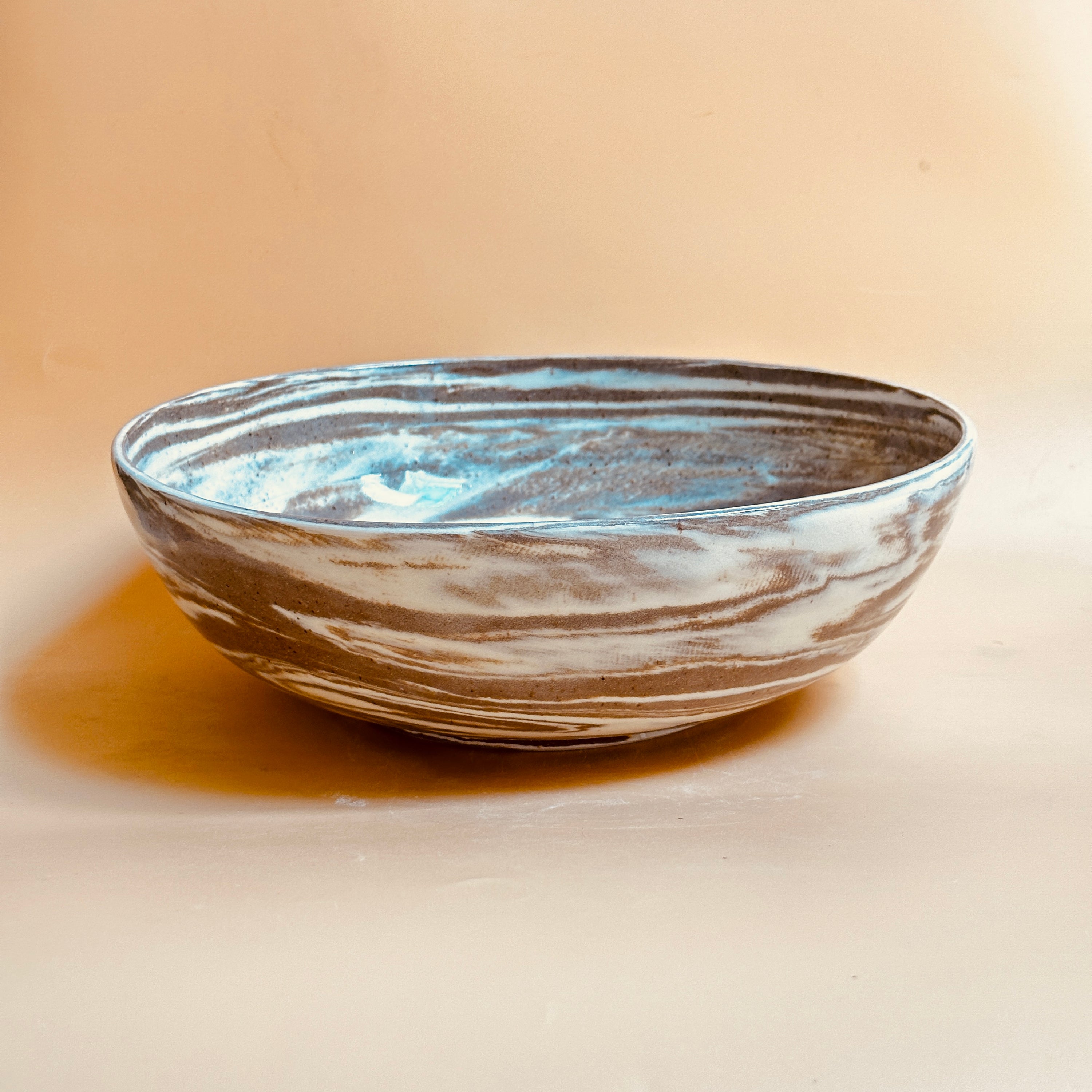 Marbled Stoneware Serving Bowl
