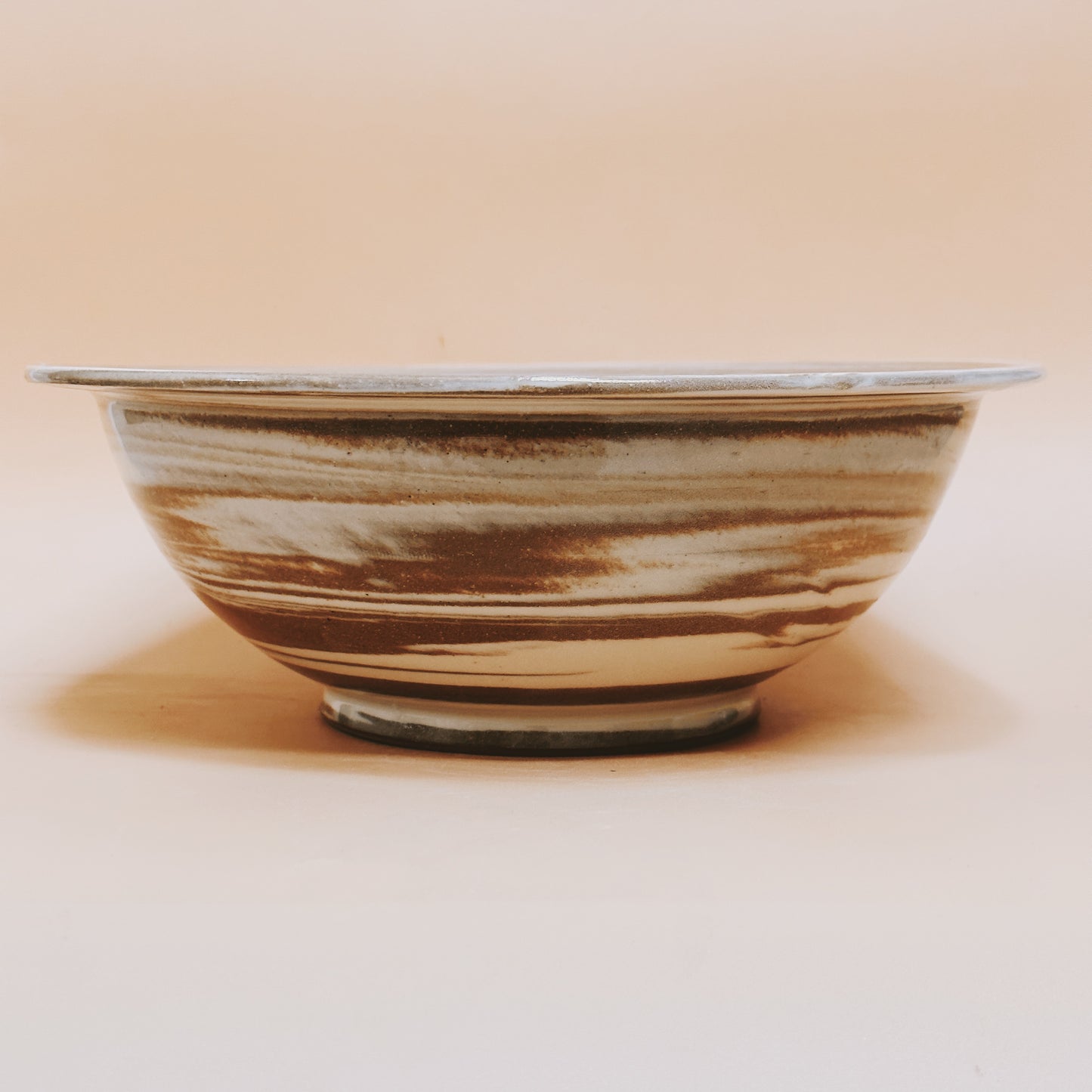 Marbled Stoneware Rimmed Bowl