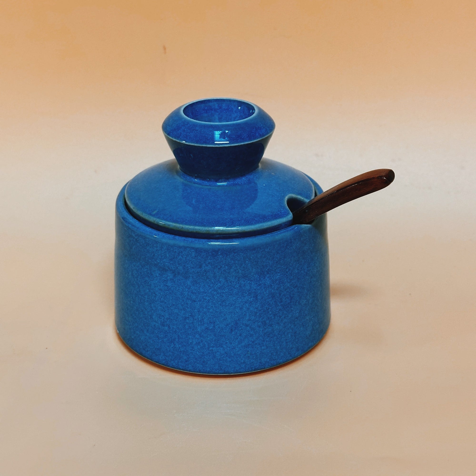 Lidded Cellar with spoon