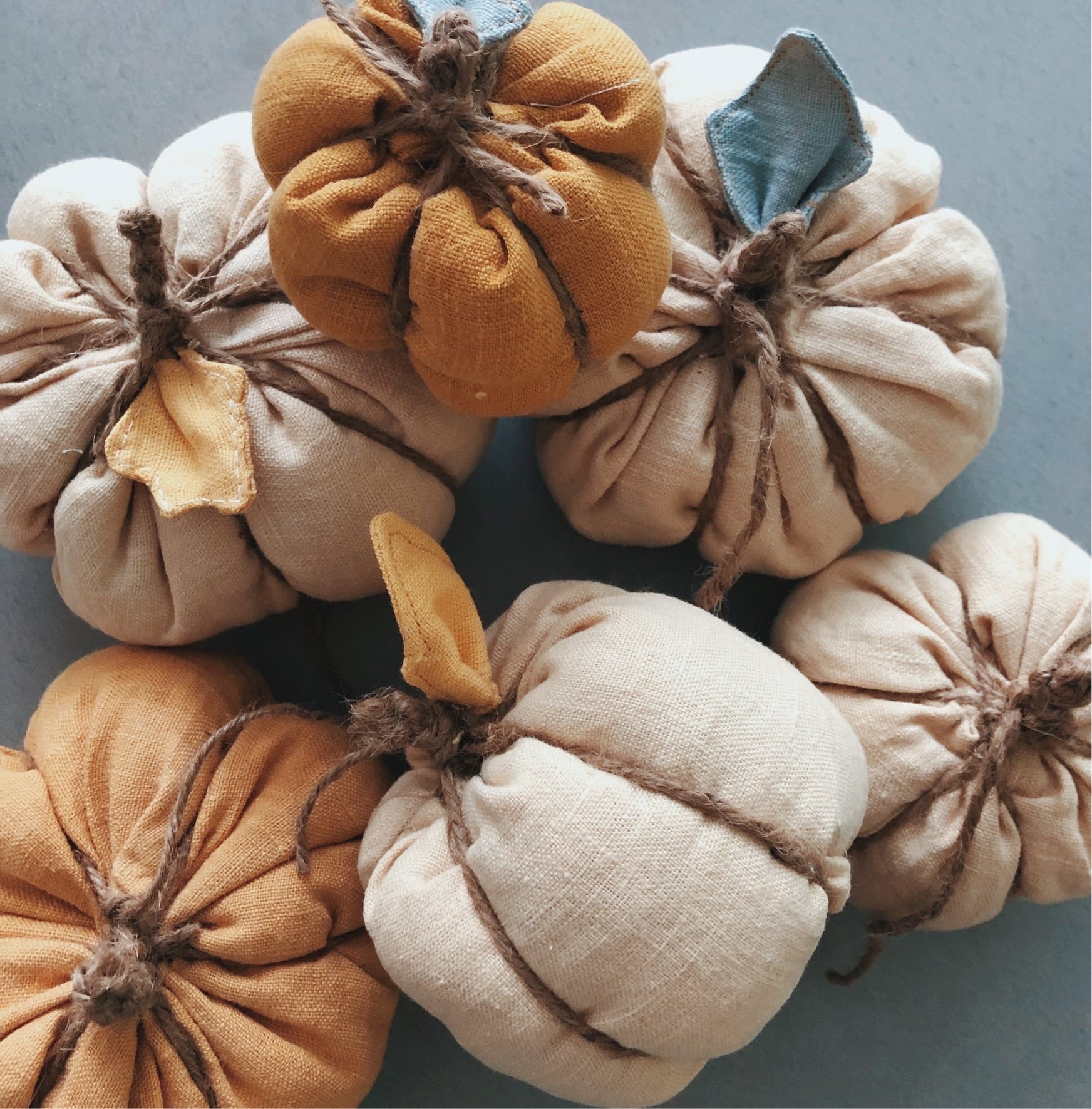 Naturally Dyed Linen Pumpkins
