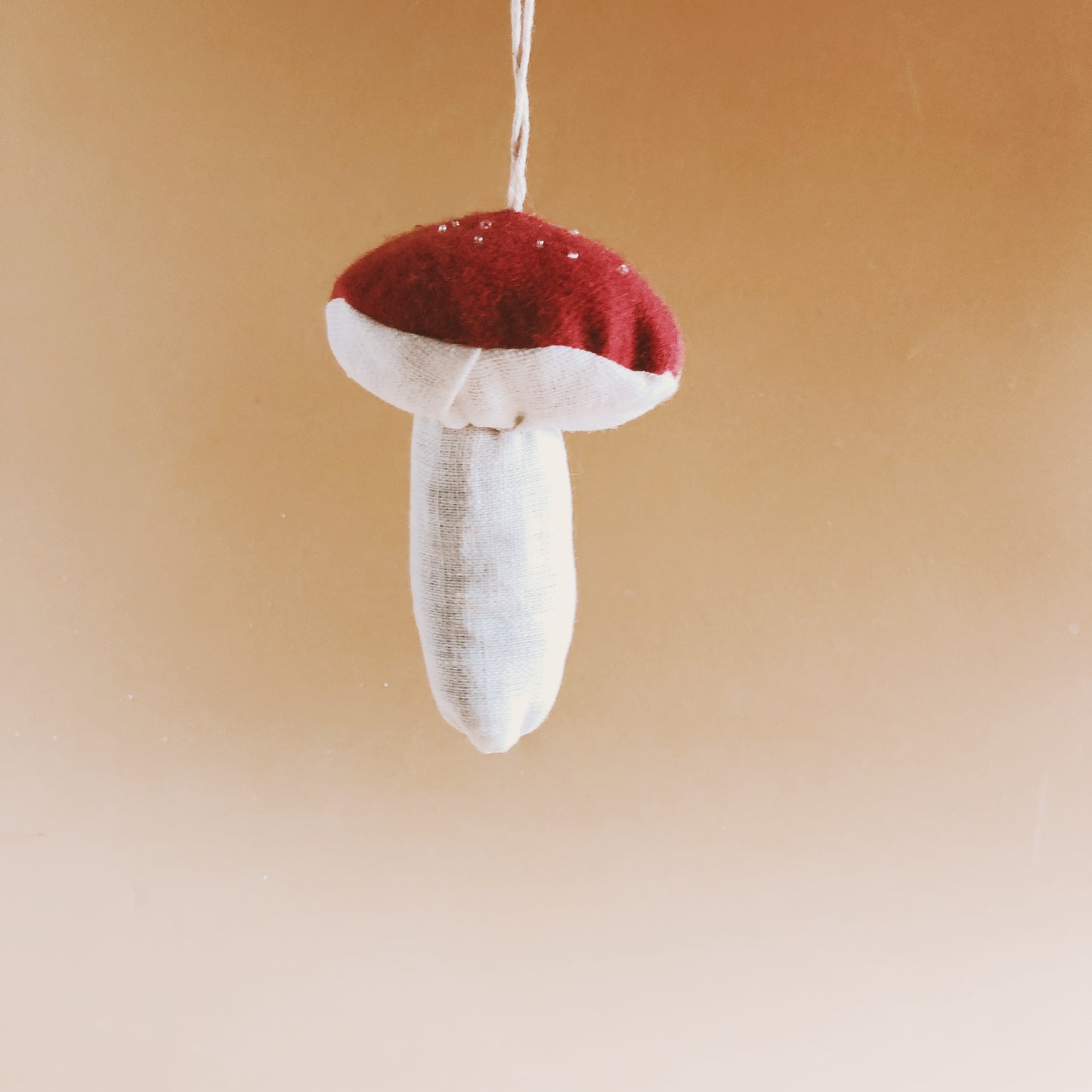 Wool & Linen Mushroom Ornament