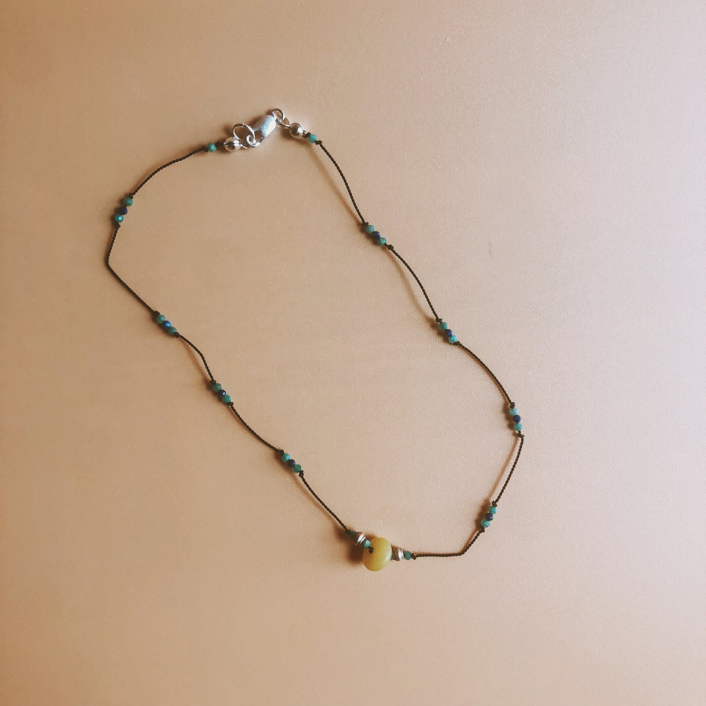 Choker ~ Moonstone and silver