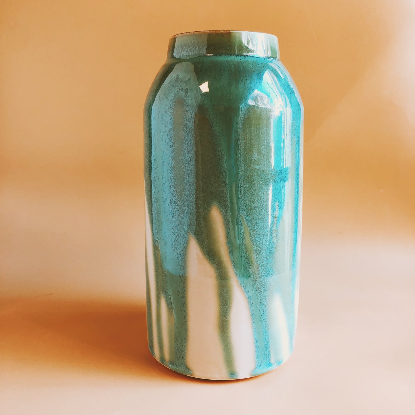 Seafoam Drip Jar Vase