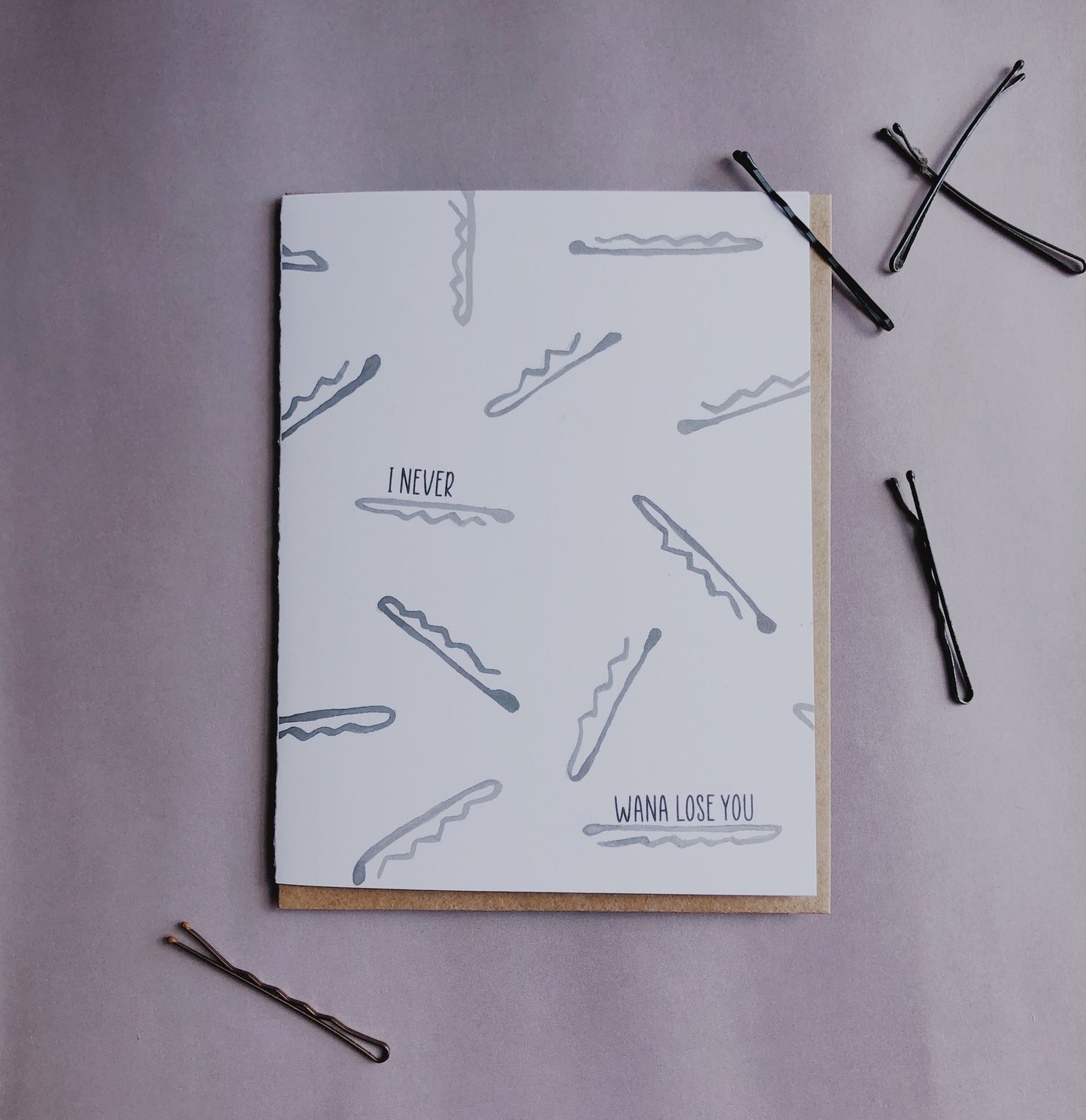 Bobby pin admiration Notecard
