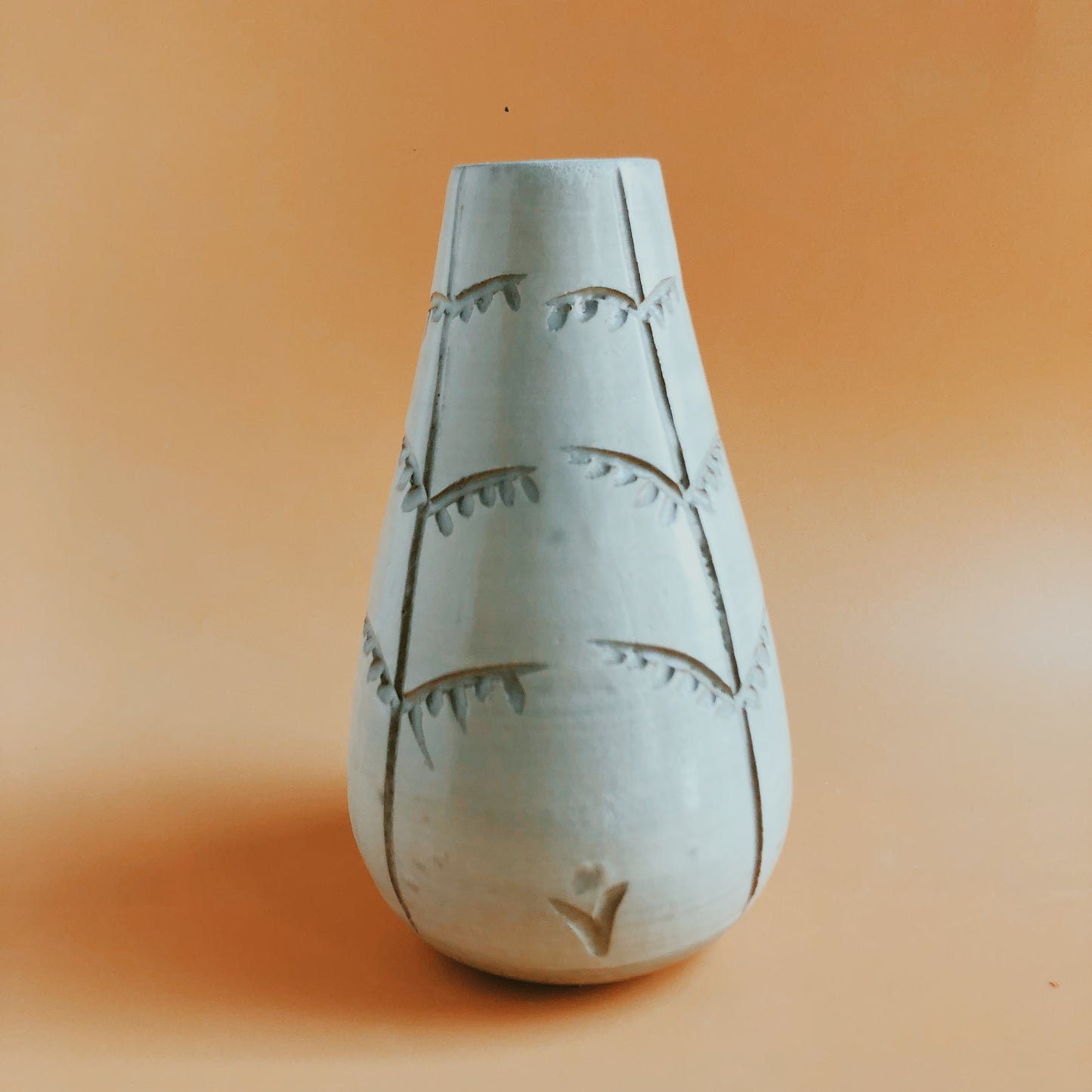 Carved Bulb Vase