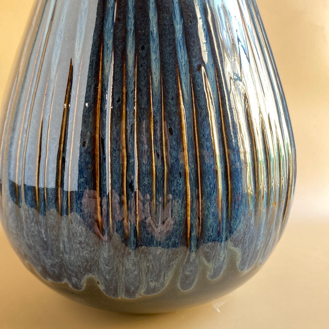 Large Glazed Bulb Vase