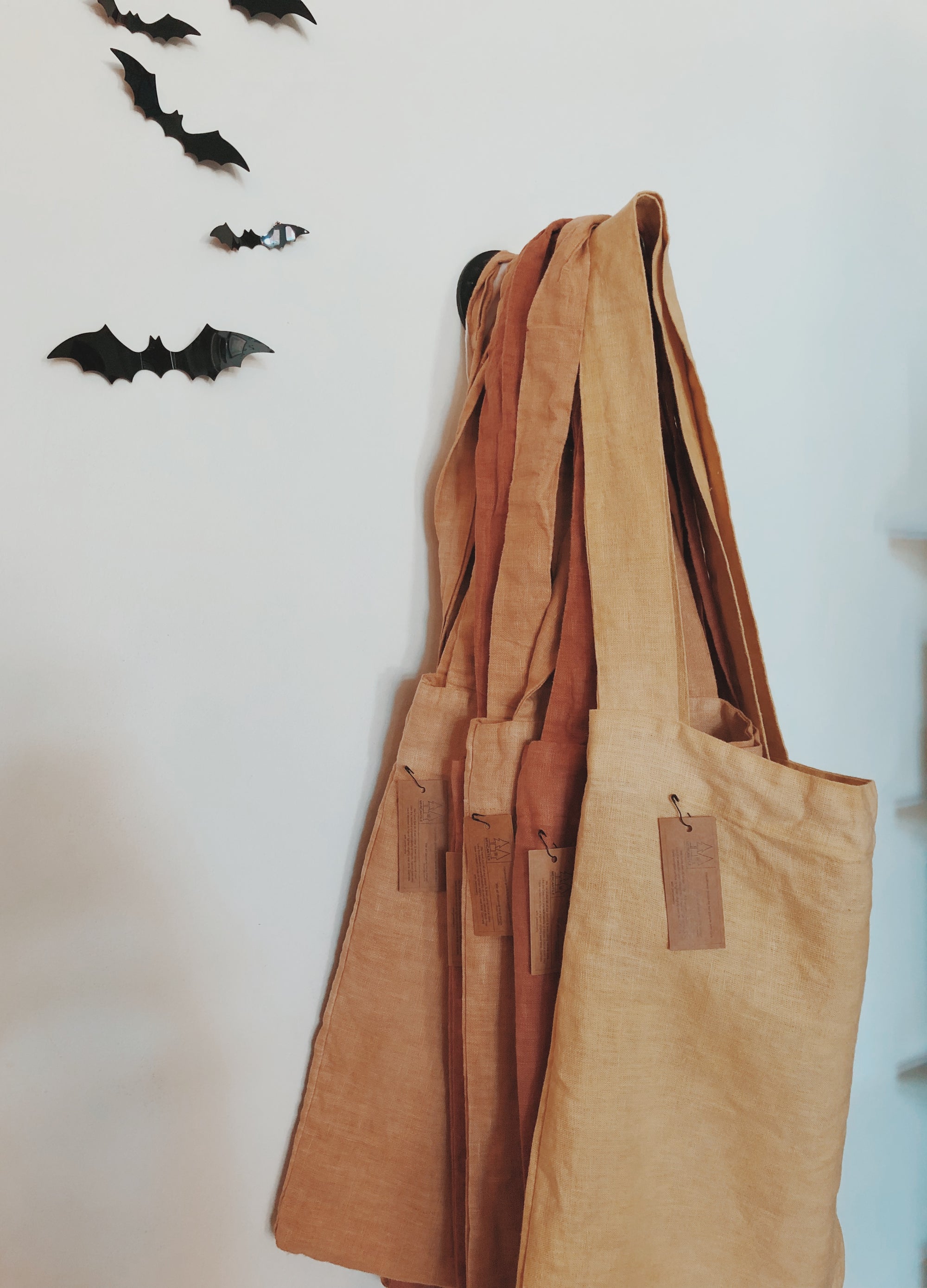 Naturally dyed Linen Tote