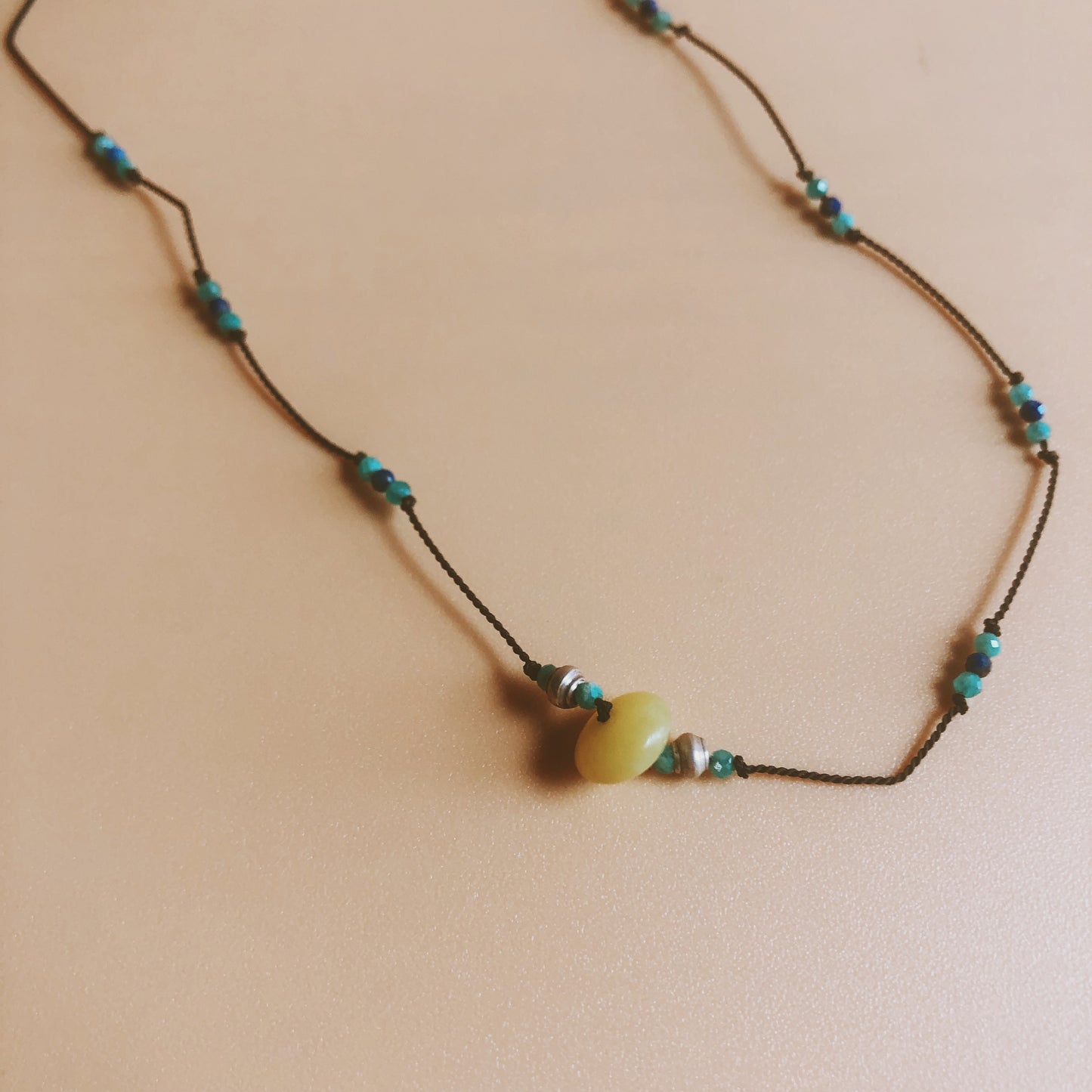 Choker ~ Moonstone and silver